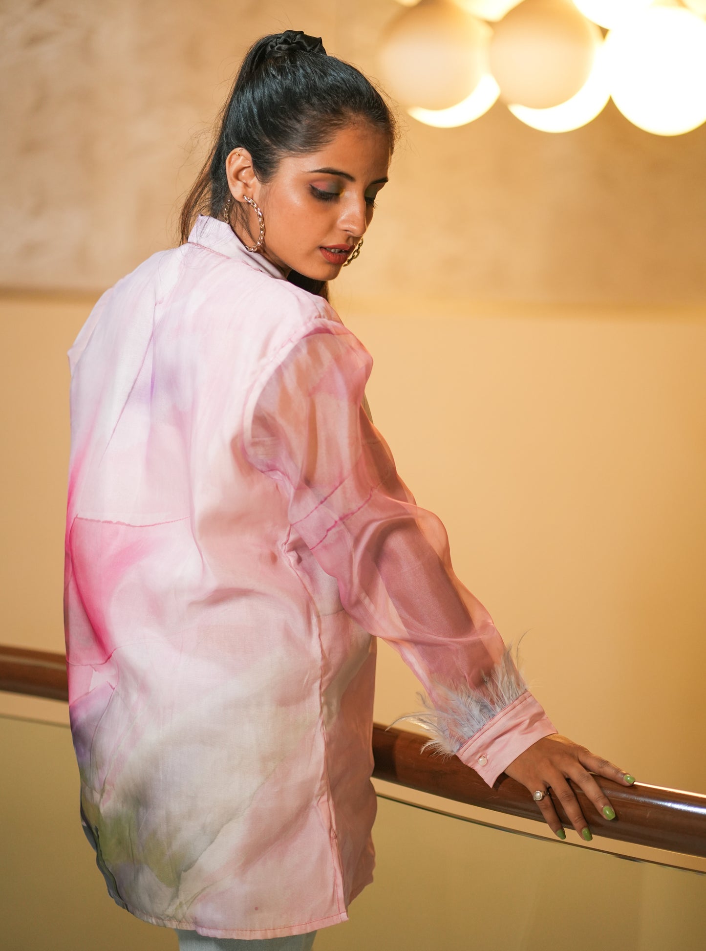 Majestic Mauve Organza Shirt