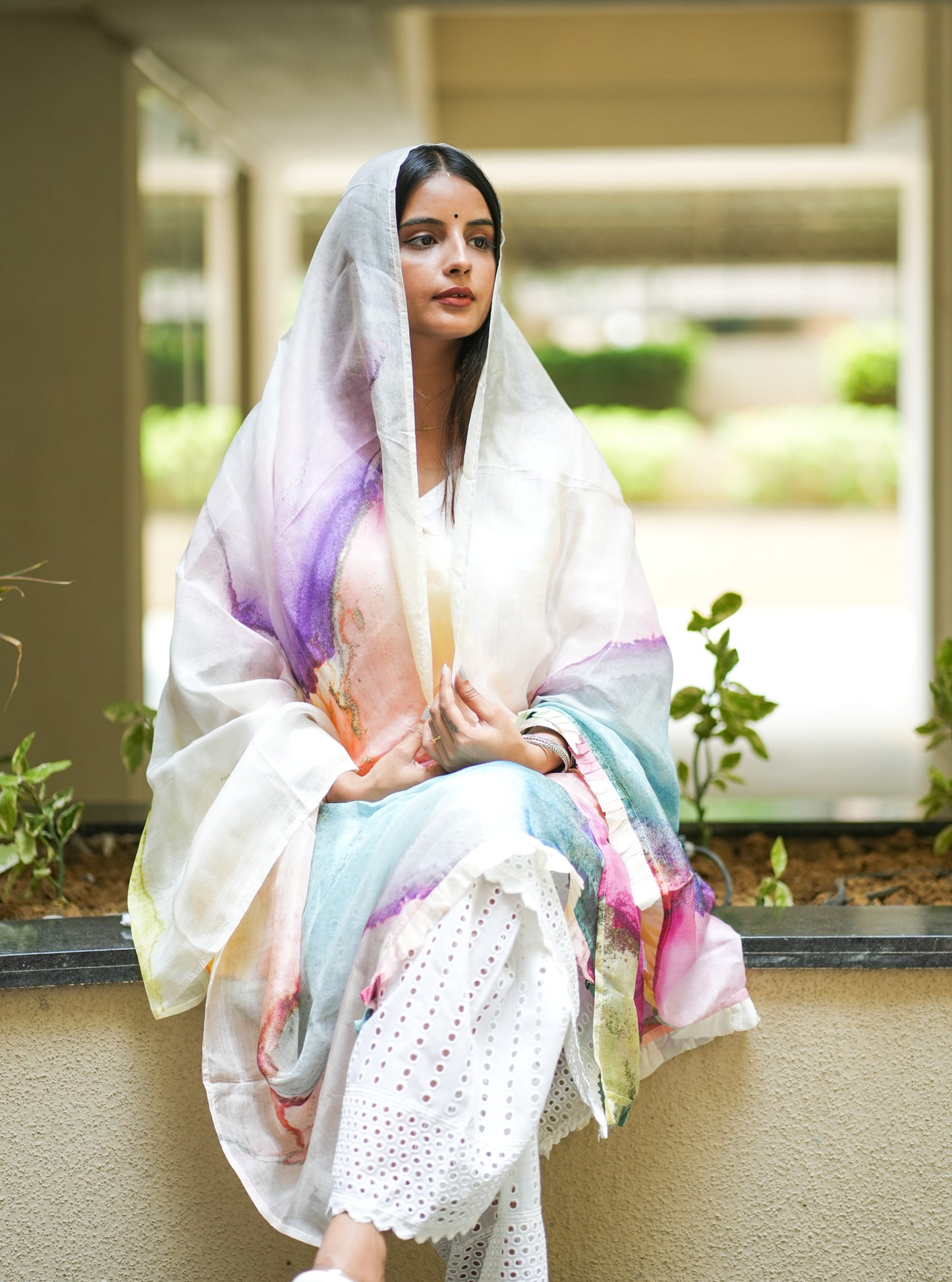 Dwindling Away Organza Silk Dupatta