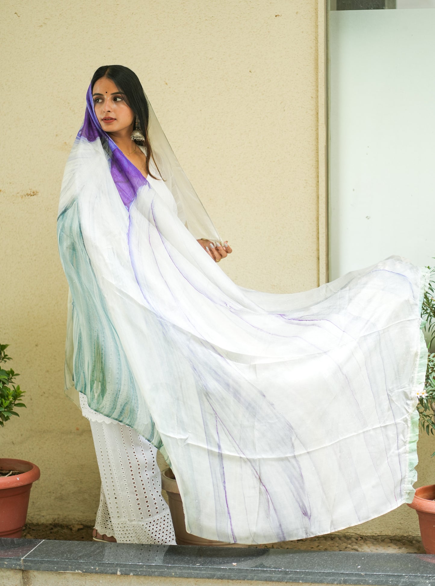 Flow Organza Silk Dupatta