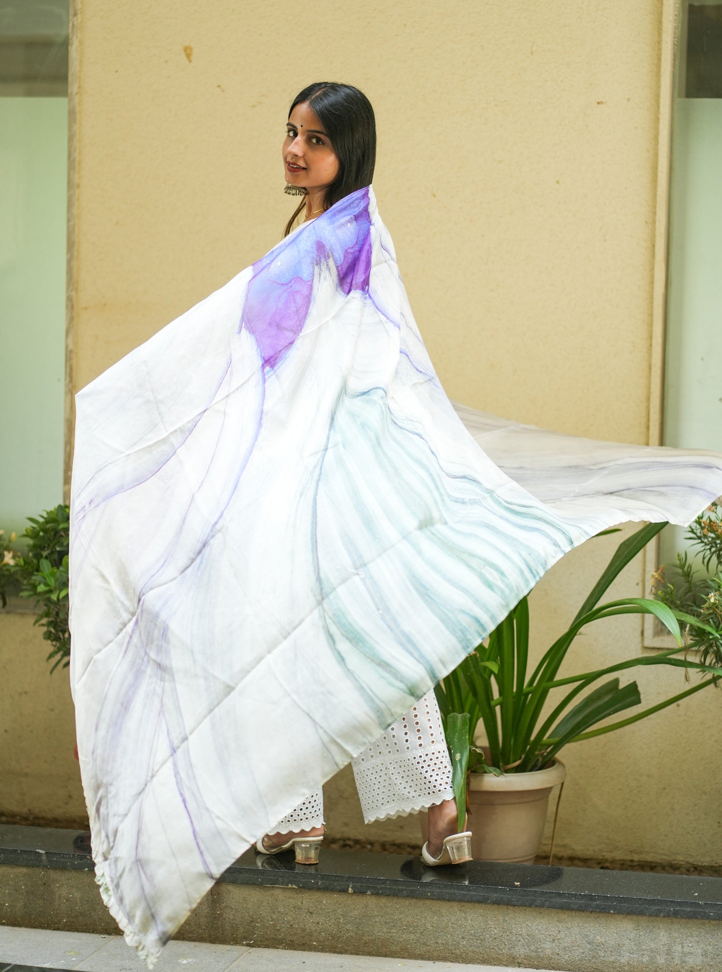 Flow Organza Silk Dupatta