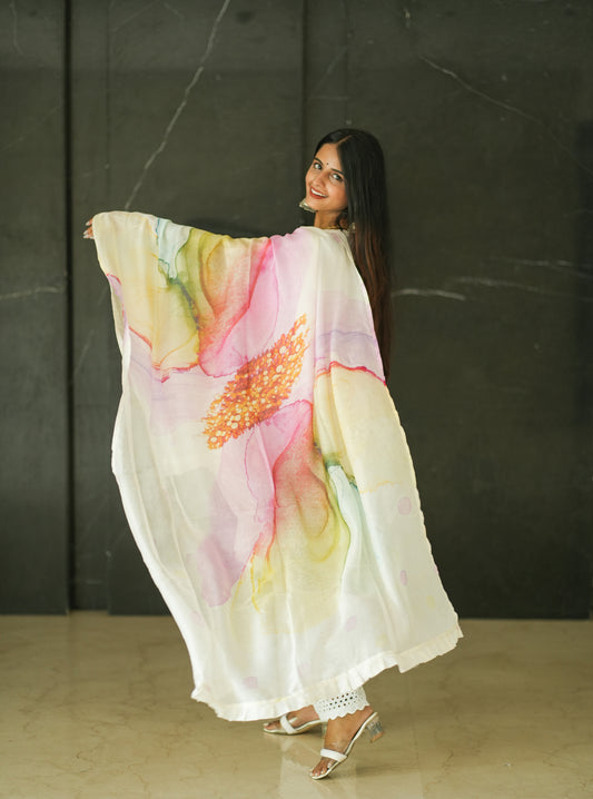 Spring Bloom Organza Silk Dupatta