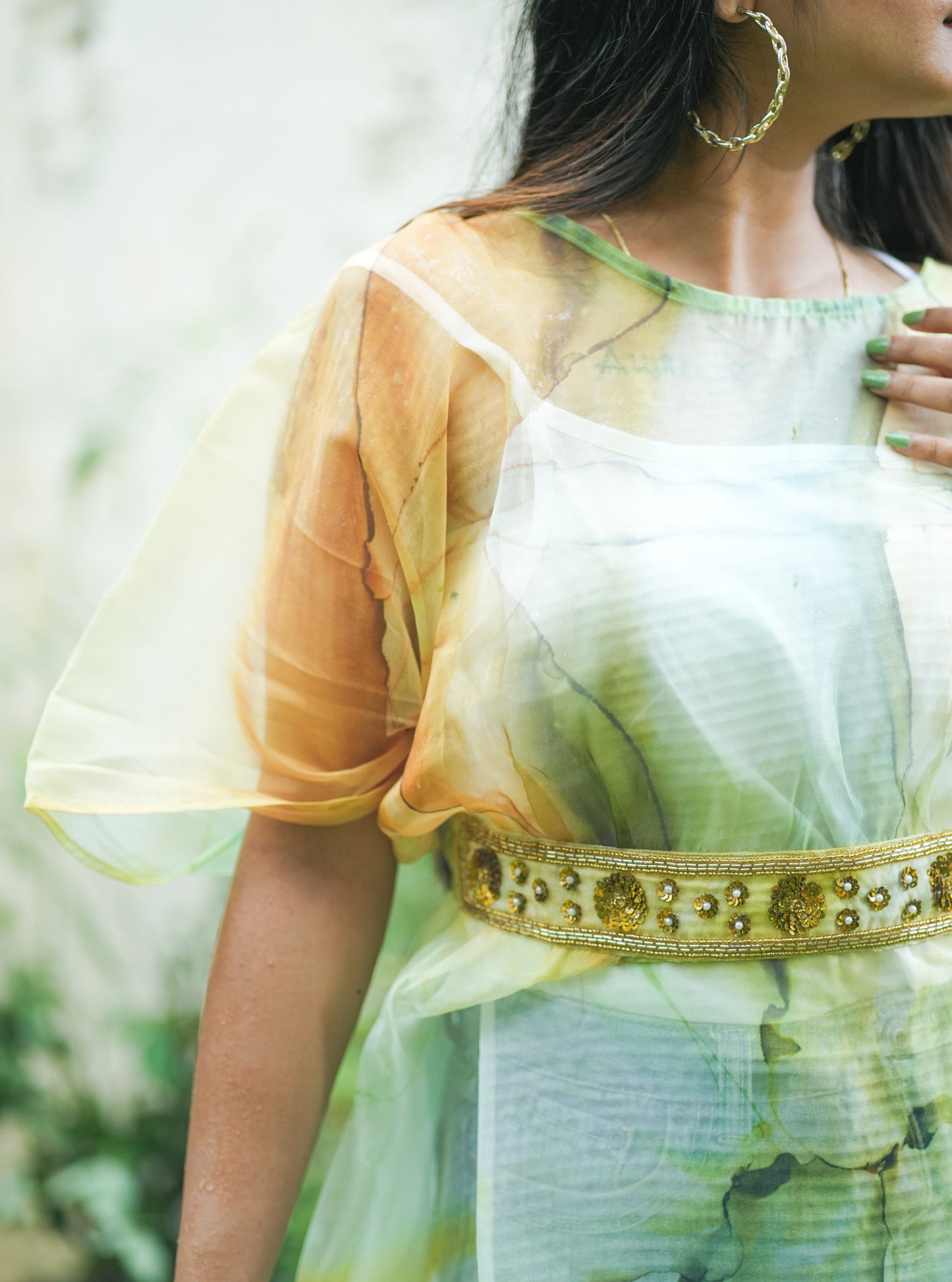 Sunkissed Organza Kaftan Top