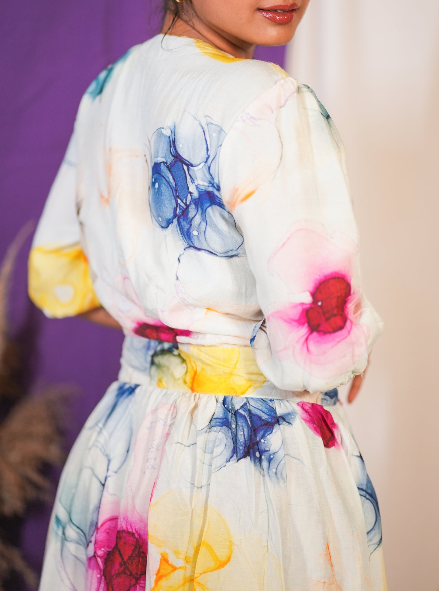 Colorful Blossoms Maxi Dress