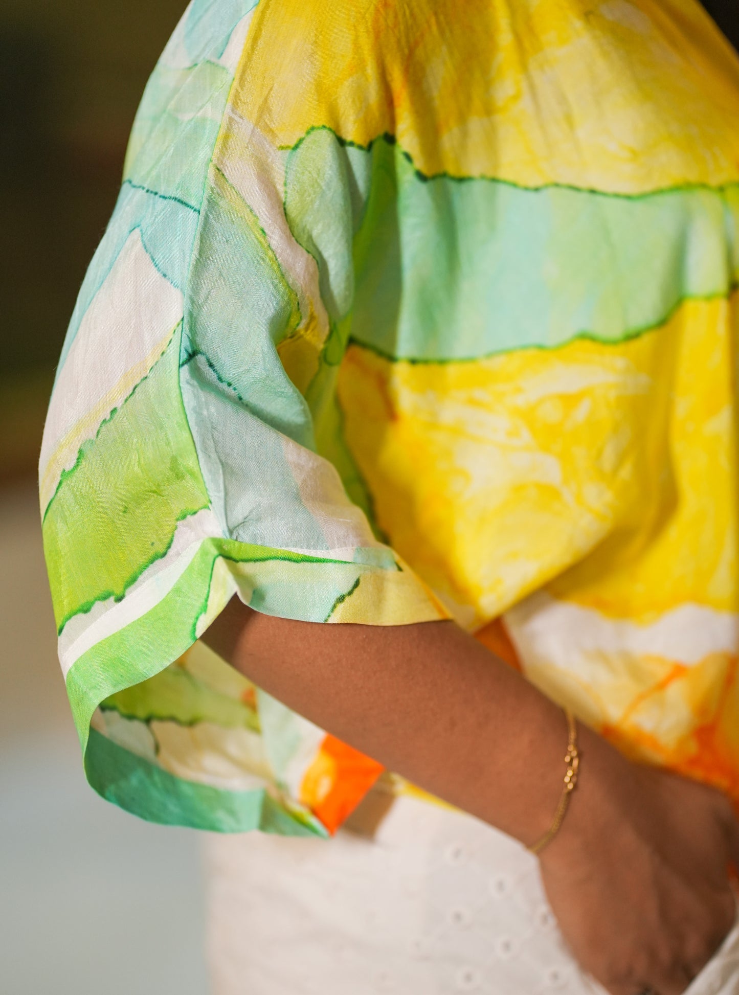 Springtime Sunburst Cotton Silk Top