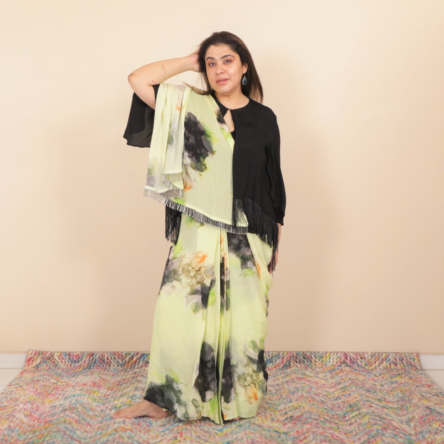 Dalisay Pre Stitched Chinon Sari