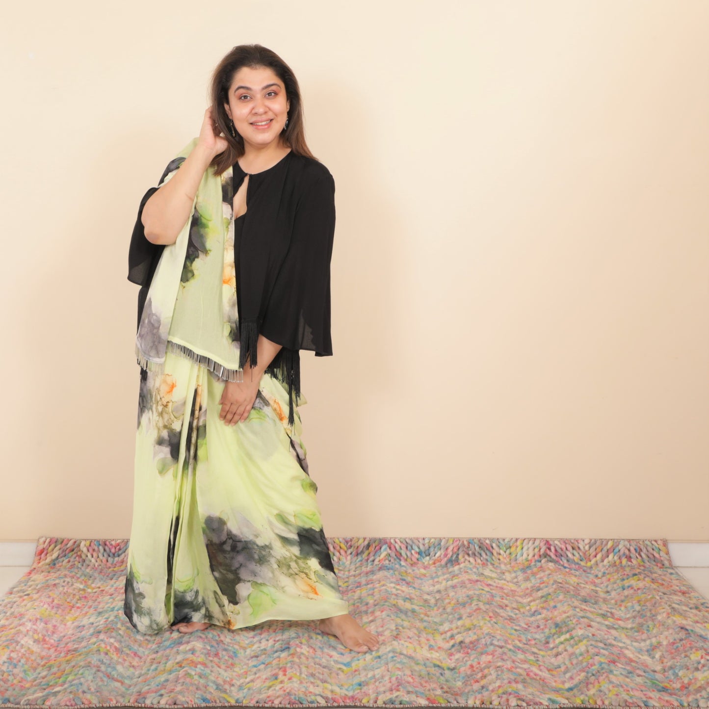 Dalisay Pre Stitched Chinon Sari