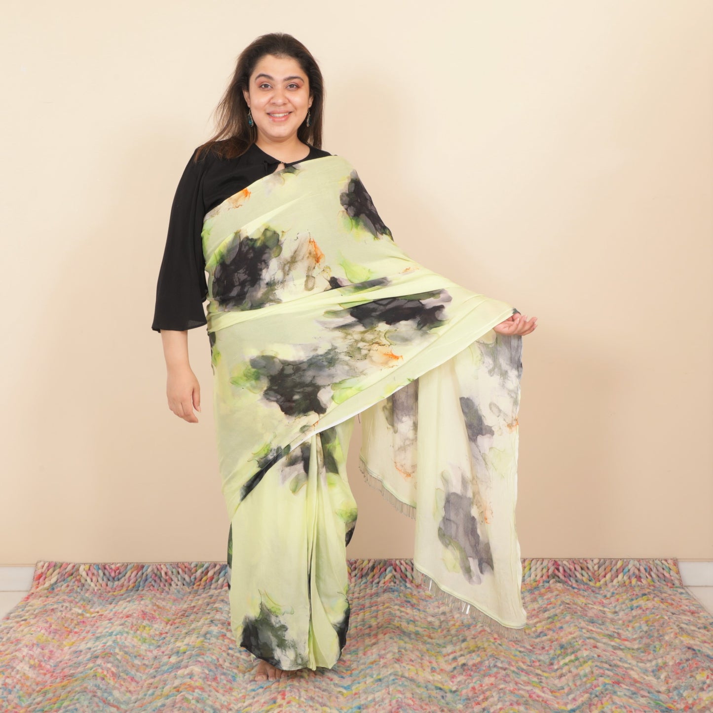 Dalisay Pre Stitched Chinon Sari