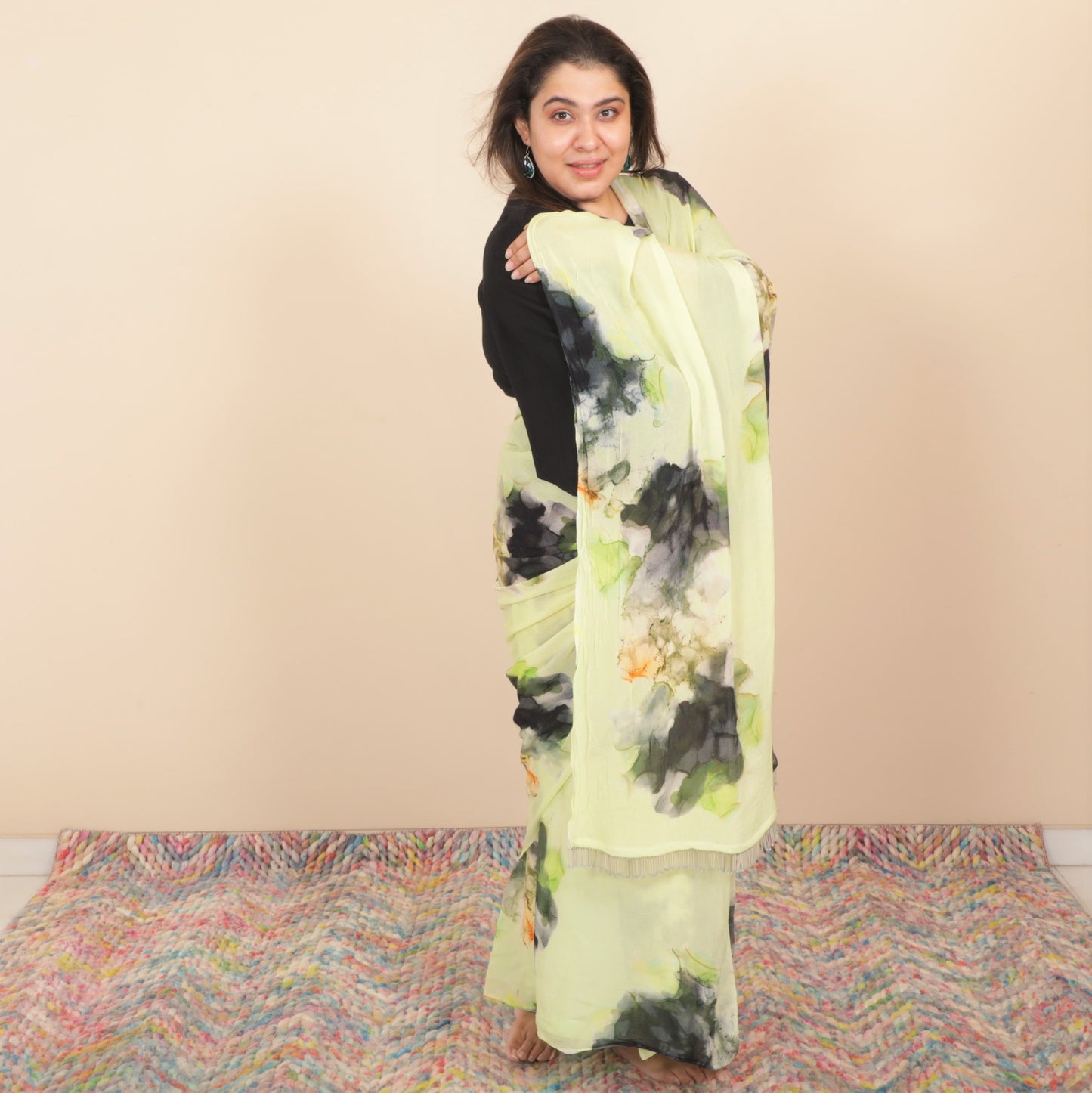 Dalisay Pre Stitched Chinon Sari