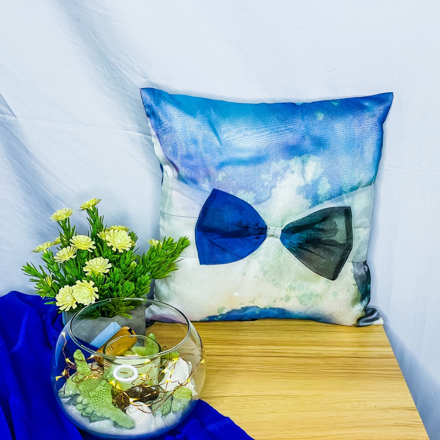 Azure Print Cushion Cover