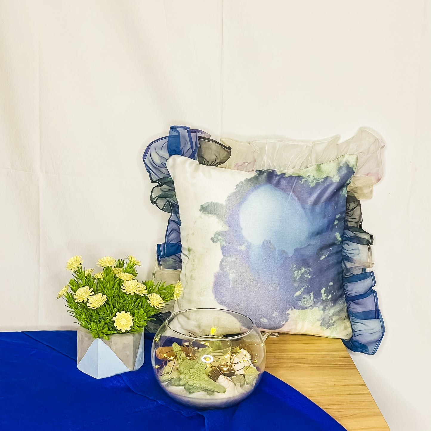 Azure Print Cushion Cover