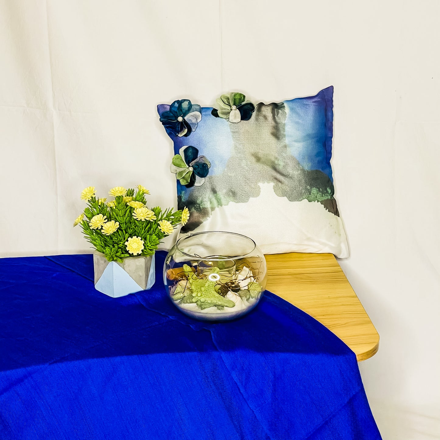 Azure Print Cushion Cover