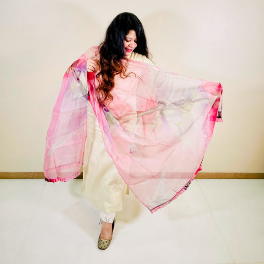 Majestic Mauve Organza Dupatta