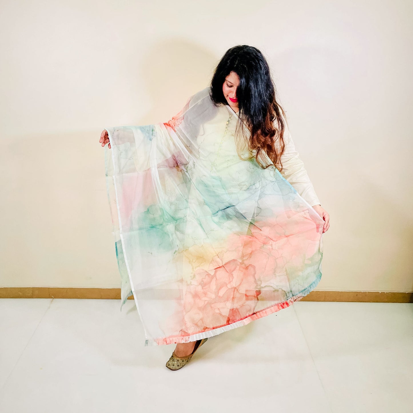 Roses Organza Dupatta