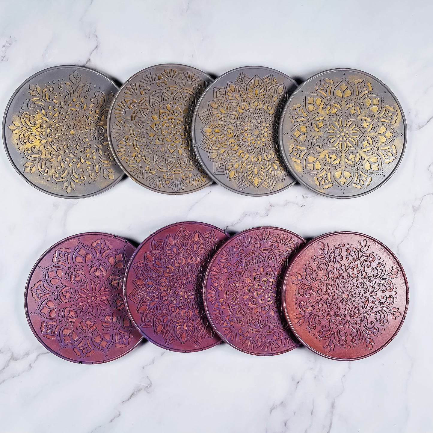 Mandala Style Coasters Set of 4