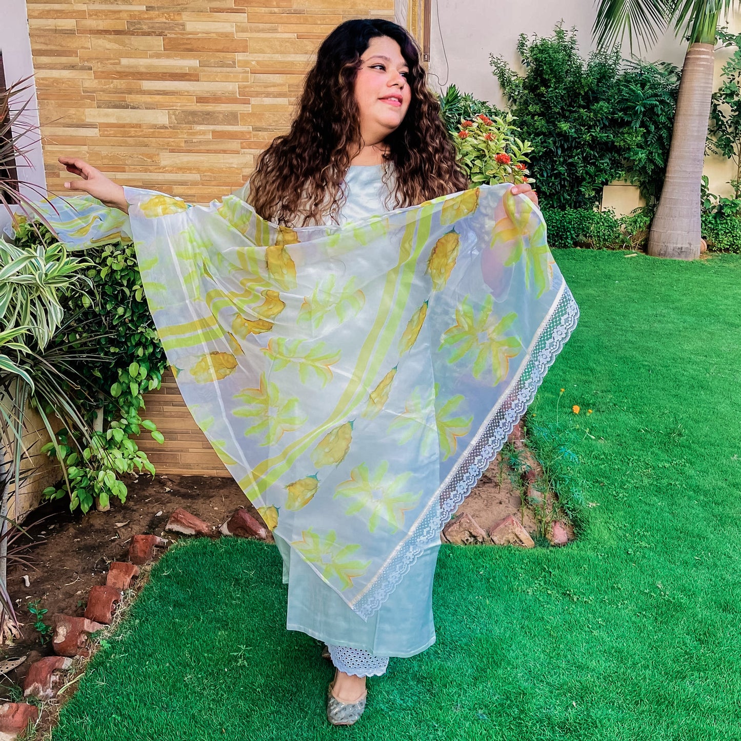 Golden Delight Organza Dupatta