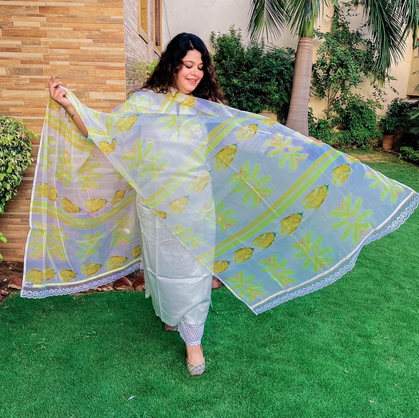 Golden Delight Organza Dupatta