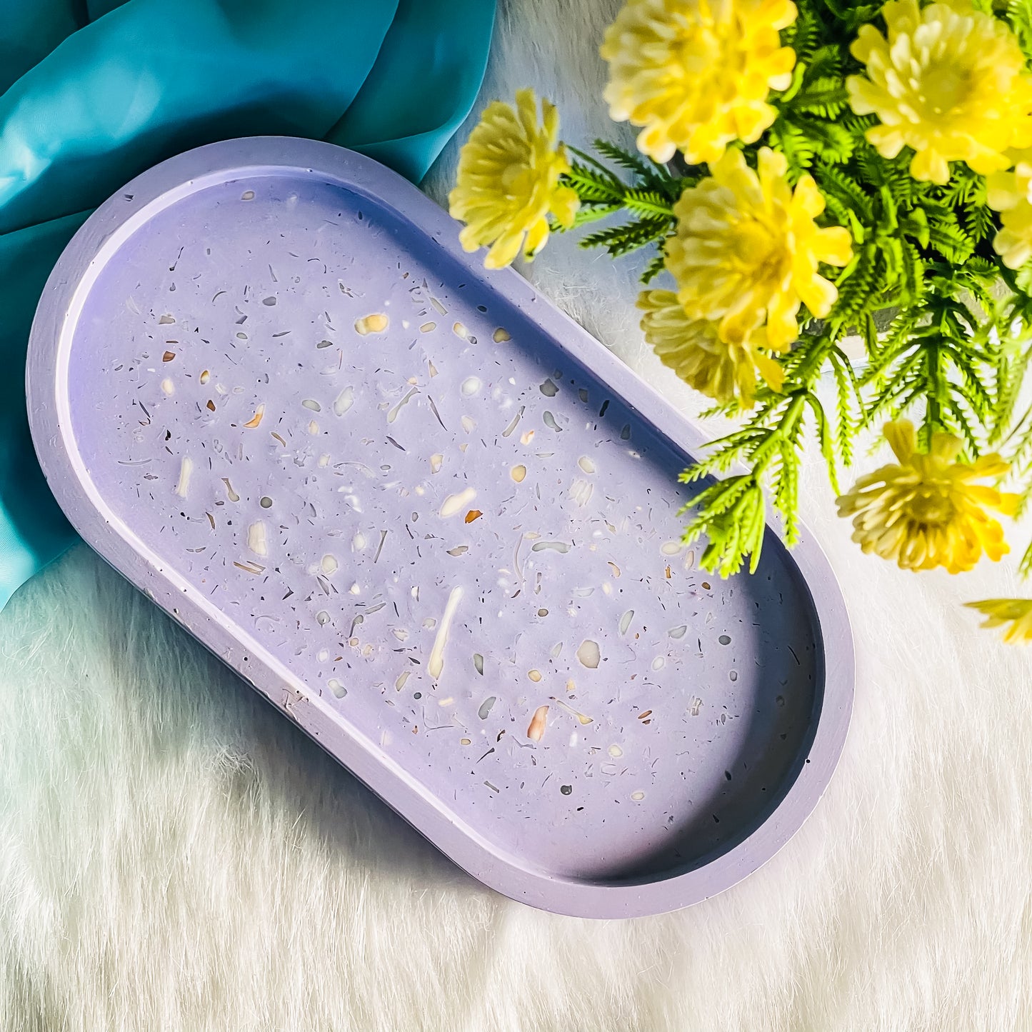 Sea shell Terrazzo Oval Tray