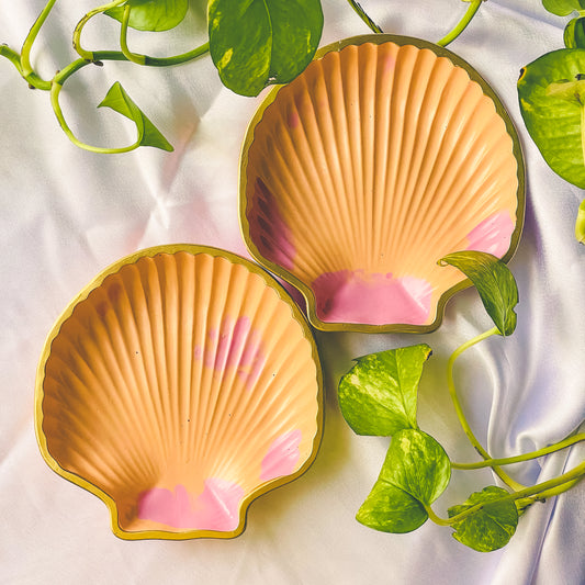 Peachy Pink Calm Shell Tray