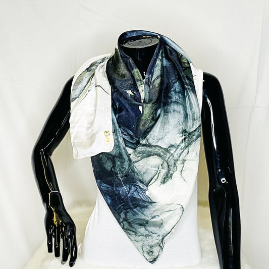 Stormy Night Silk Scarf