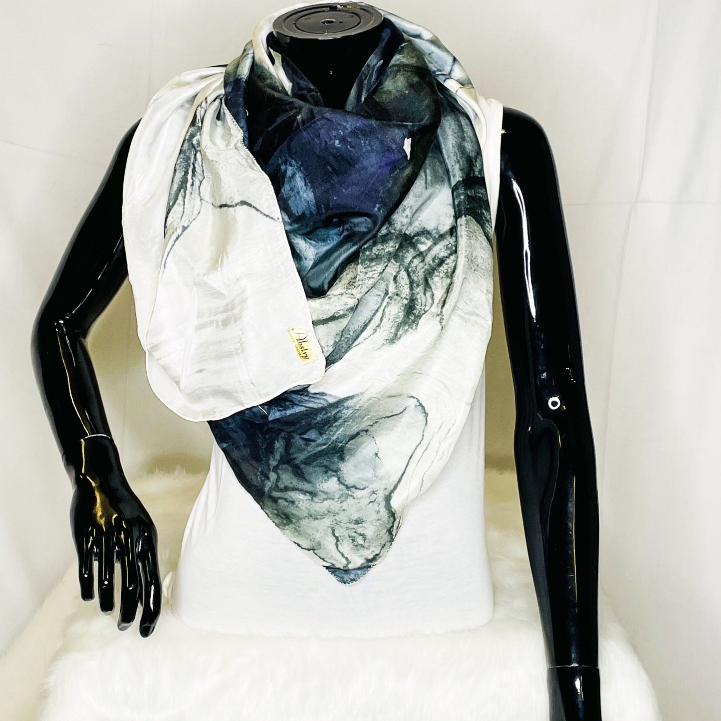 Stormy Night Silk Scarf